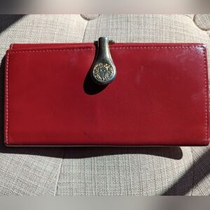 Anne Klein red leather wallet